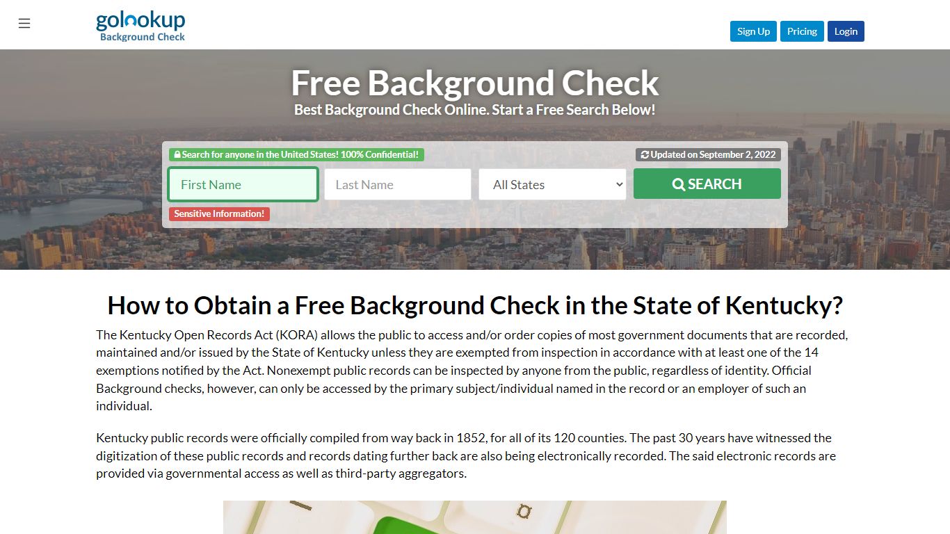 Kentucky Free Background Check, Free Background Check Kentucky